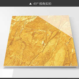 金黄色通体大理石瓷砖电视背景墙酒店大厅800800欧式客厅地板砖