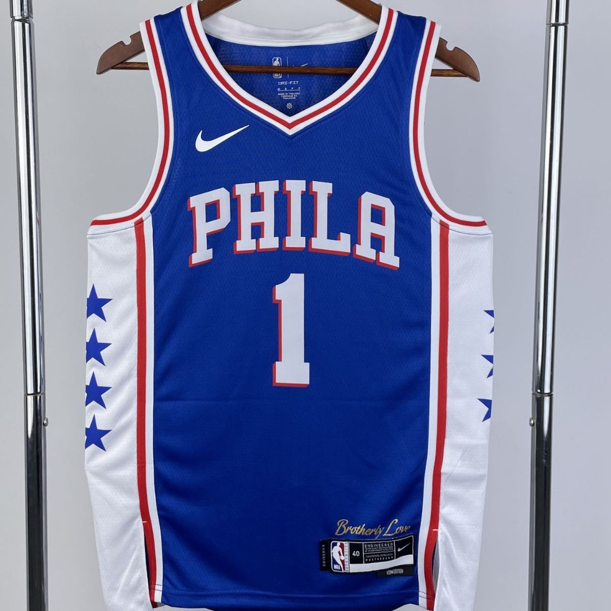 23赛季 76人v领 蓝色 21号 恩比德1号哈登0号马克思nba球衣背心