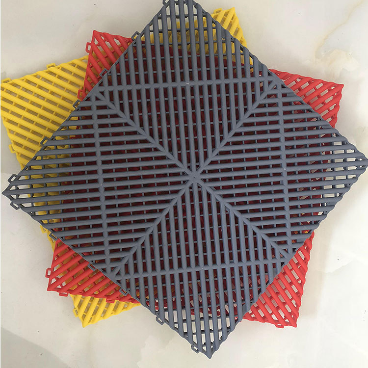 3公分免挖沟洗车房地格栅塑料拼接格栅4s店防滑地垫排水地网格