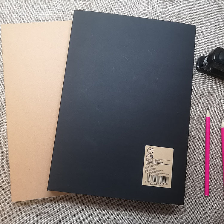 新品素描速写本 黑卡牛皮空白绘画本 学生草稿本图画本-阿里巴巴