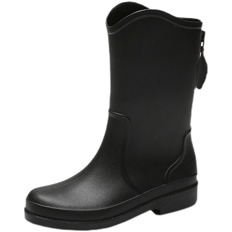 2022春季雨靴高筒ins防水胶鞋防滑骑士靴厨房洗车女水鞋女士雨鞋