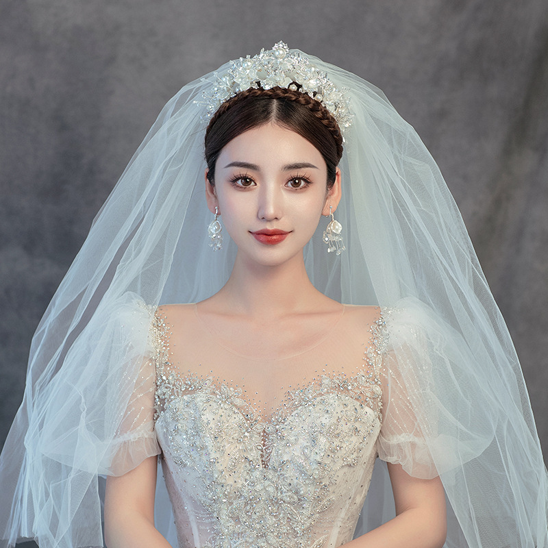 皇冠新娘头饰巴洛克大气仙美感生日王冠结婚发饰婚纱礼服配饰