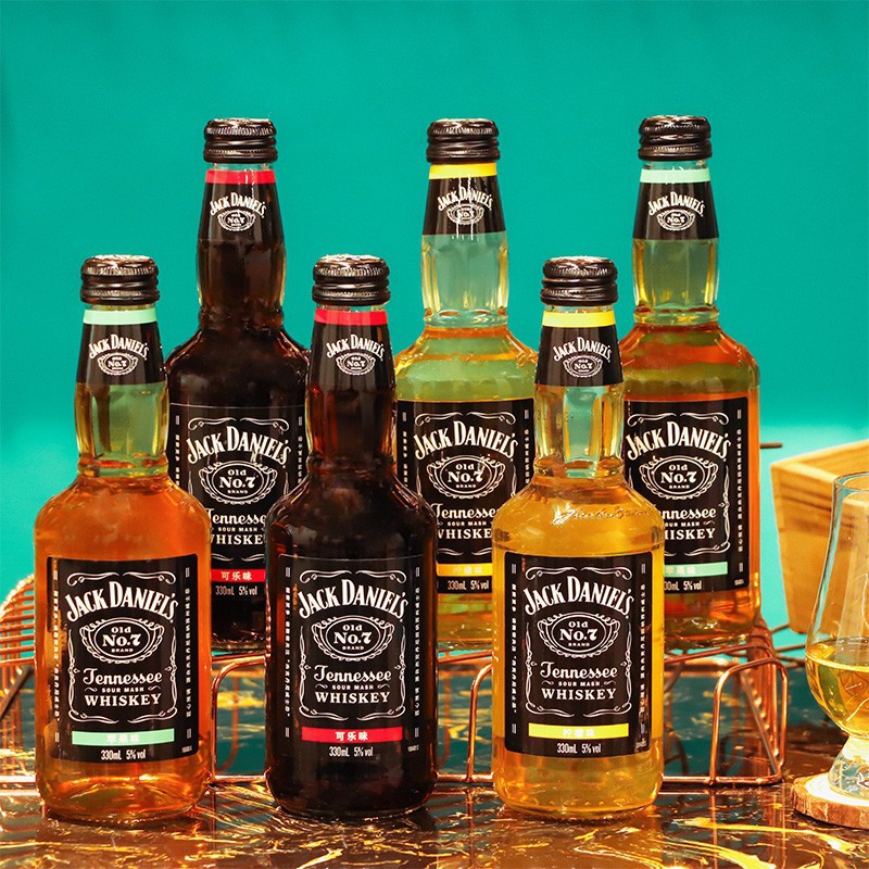 杰克丹尼预调威士忌配制酒杰克可乐柠檬苹果鸡尾酒330ml*24整箱
