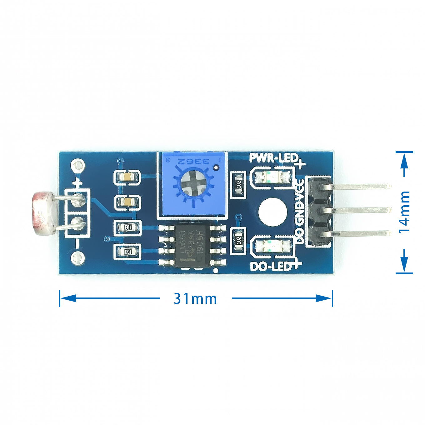 光敏电阻传感器模块 光线检测 光感 套件 3线制