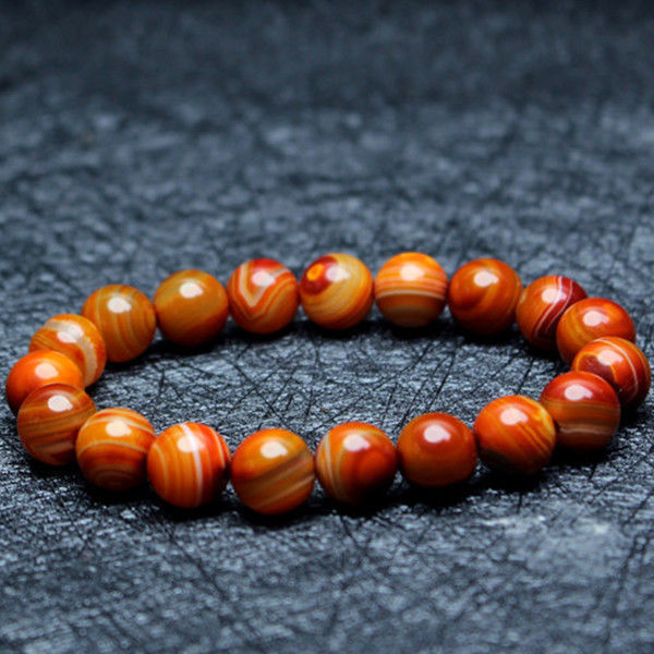 真品宣化战国红玛瑙手链时尚女生礼物念珠圆珠手链串珠手串环女款