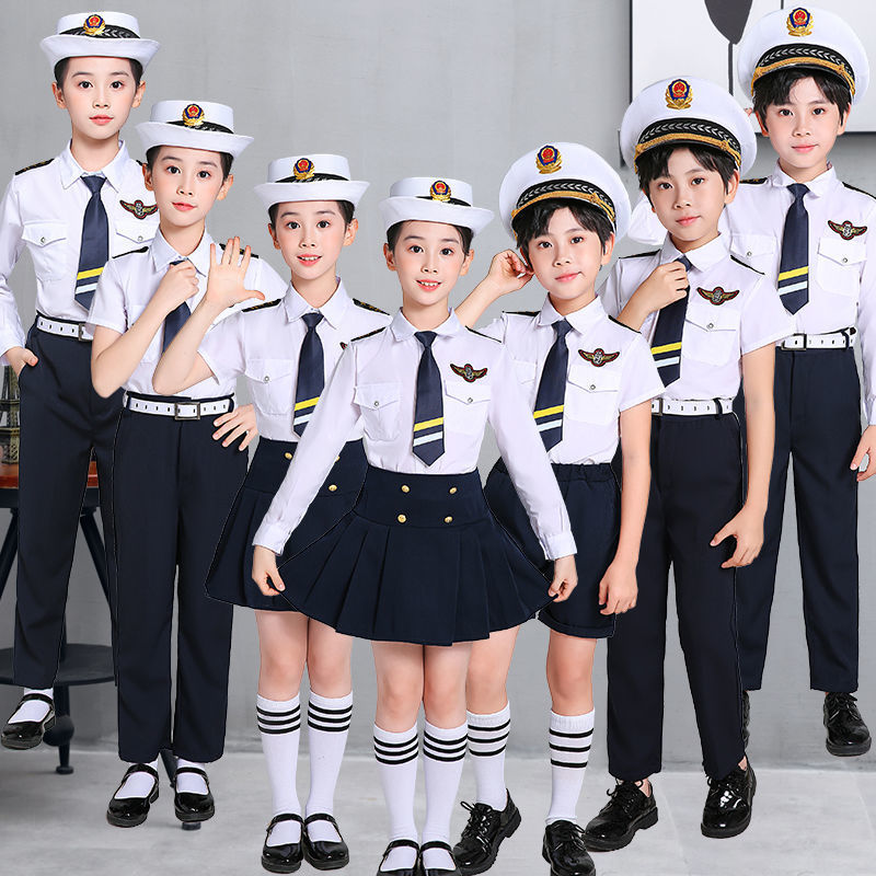 儿童海军演出制服男女学生合唱服朗诵升旗手陆空幼儿园毕业照军装