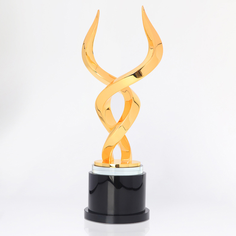广州晶佰坊金属奖杯制作 金牛奖 生肖奖杯 精雕制作奖杯直销