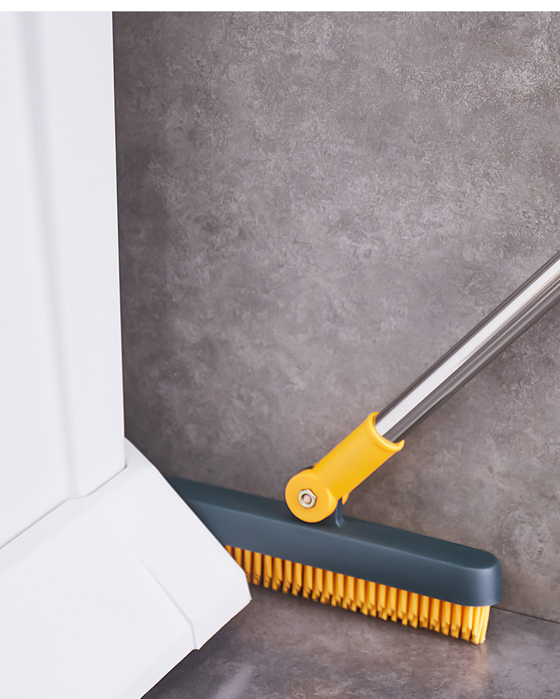 硅胶地刷卫生间刷地刷子长柄厕所清洁家用浴室洗地清洁瓷砖地板刷