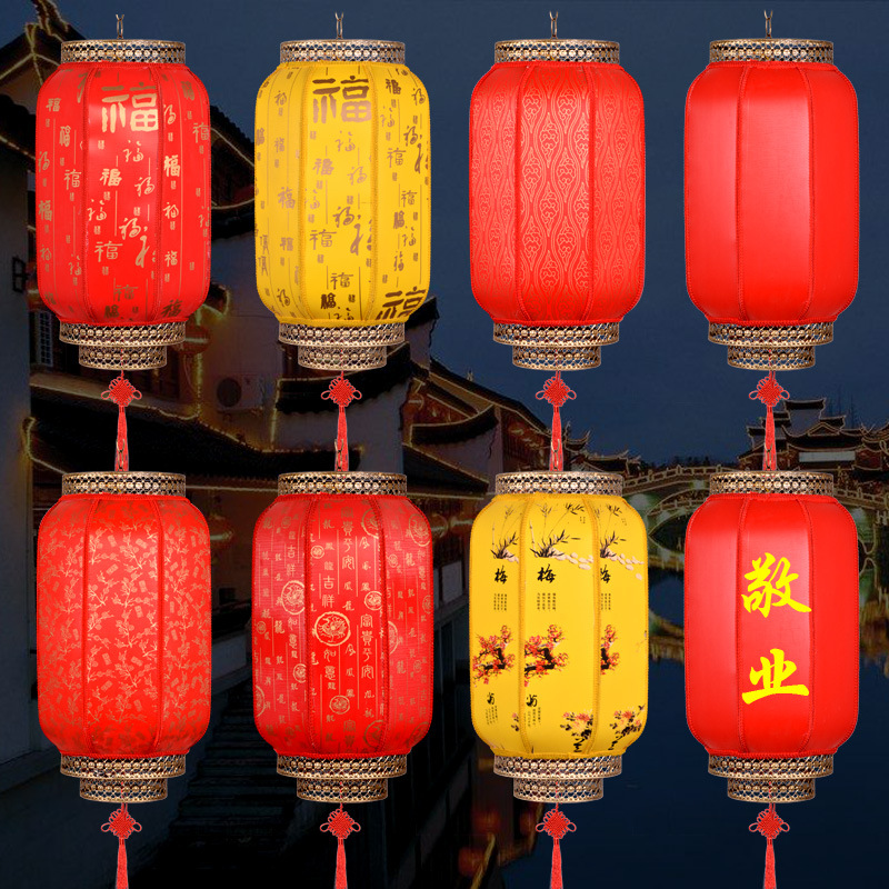 室内外大红广告灯笼中式仿古羊皮灯笼户外广告印字宫灯大量批发