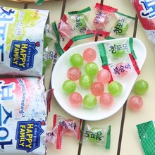 韩国进口LOTTE乐天青葡萄味硬糖水蜜桃味水果糖零食喜糖153g袋装