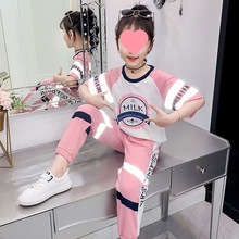 女童网红运动套装夏装2024年新款韩版儿童洋气大童短袖女孩夏季潮