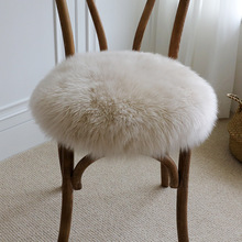 纯羊毛皮圆形坐垫地毯羊毛椅垫羊毛沙发垫蒲团坐垫椅子垫方垫