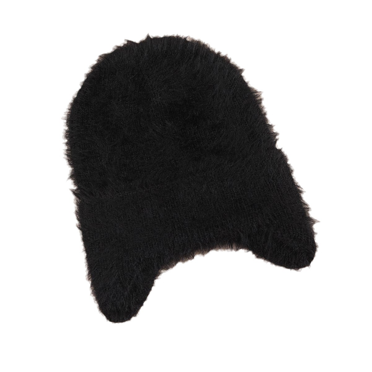 Winter New Imitated Mink Plush Knitted Outdoor Pure Color All-Matching Warm Ear Protection Knitted Hat