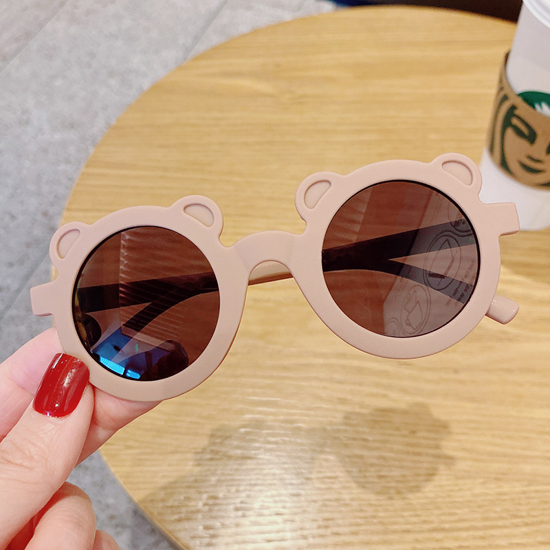 New Sun Shade Vintage round Frame Kid's Eyewear Street Shot Korean Sunglasses Frosted Frame Boys and Girls Sunglasses Wholesale