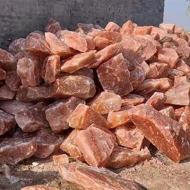 汗蒸房盐屋贴墙用喜马拉雅玫瑰盐原矿石毛石大盐块牛羊舔块碎石块