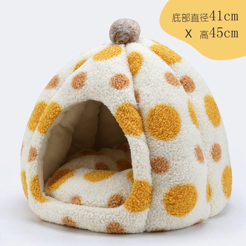 Amazon Cross-Border Closed Cathouse Doghouse Winter Warm Mongolian Bag Cat Nest Pet Cat Nest Cat Nest Tent