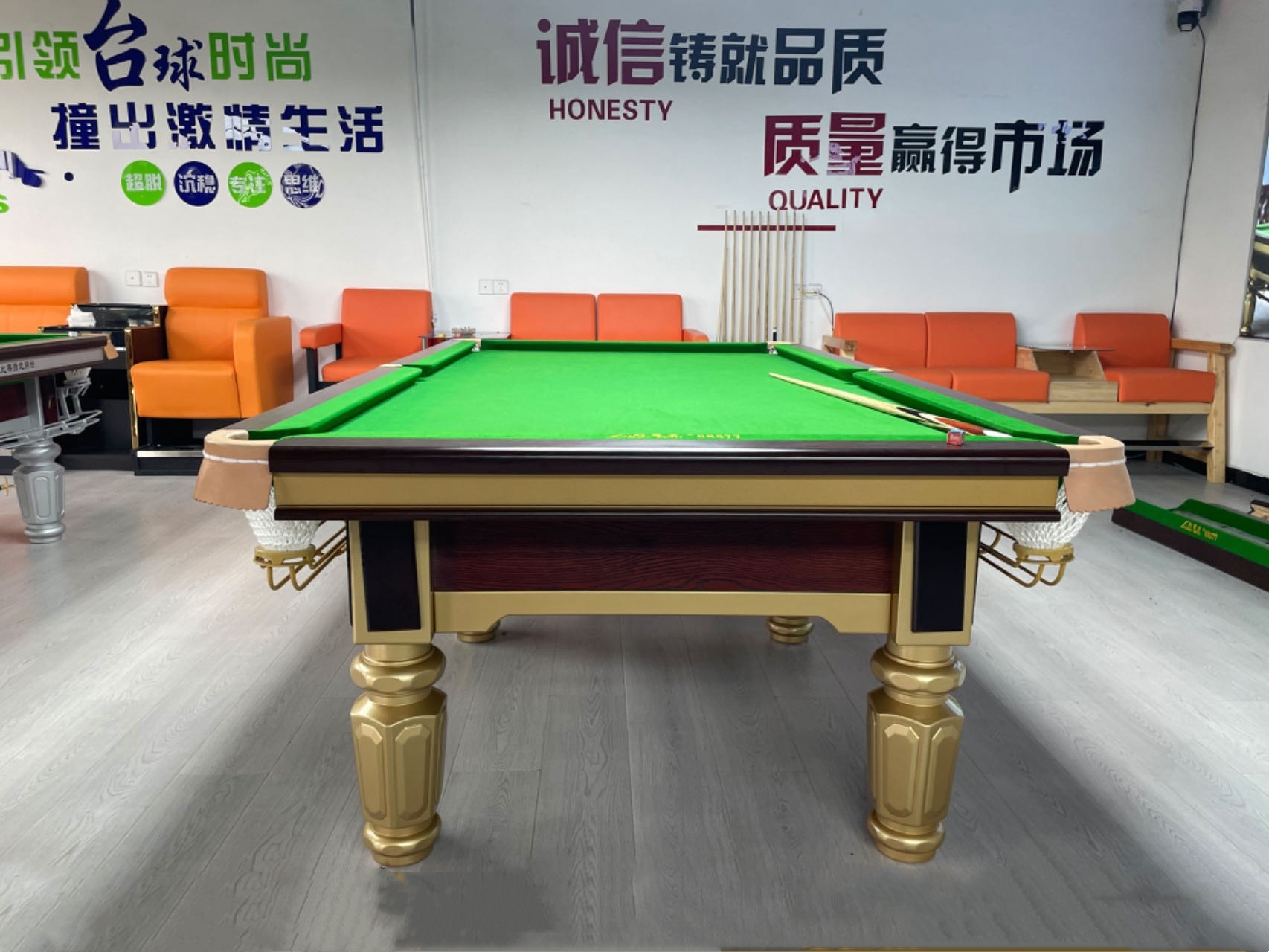 台球桌乔款标准型中式黑八商用家用司诺克桌球台中式钢库金腿跨境