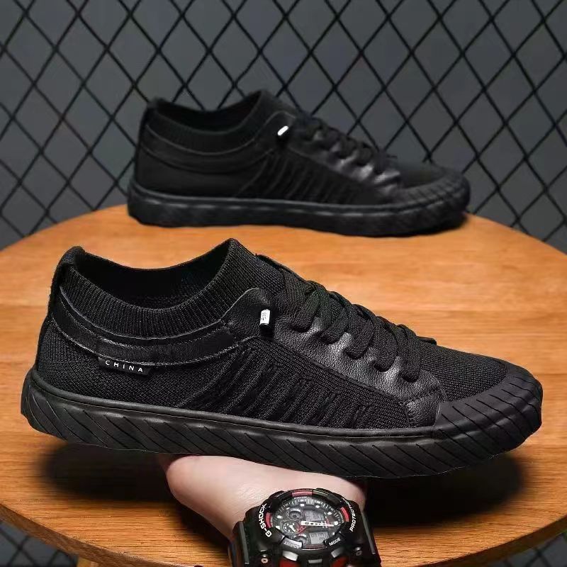 2023 Men's Shoes Men's Casual Shoes Summer Trendy Flat Construction Construction Site Shoes Breathable One Pedal Campus Sneaker