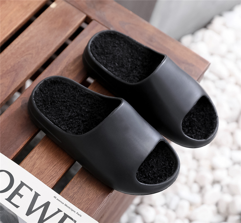 夏季一字拖鞋椰子拖鞋网红情侣踩屎感yeezy拖鞋跨境外贸slippers