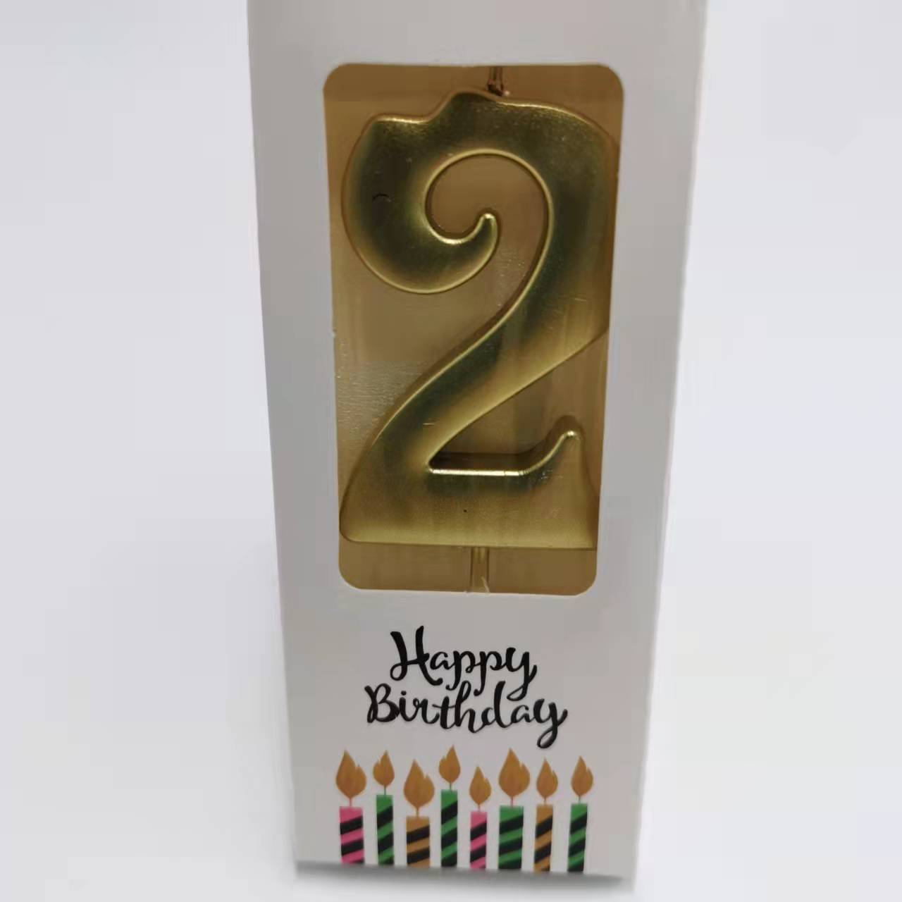 Birthday Cake Digital Candle Children's Party Cake Candle Independent Boxed Golden Birthday Candle