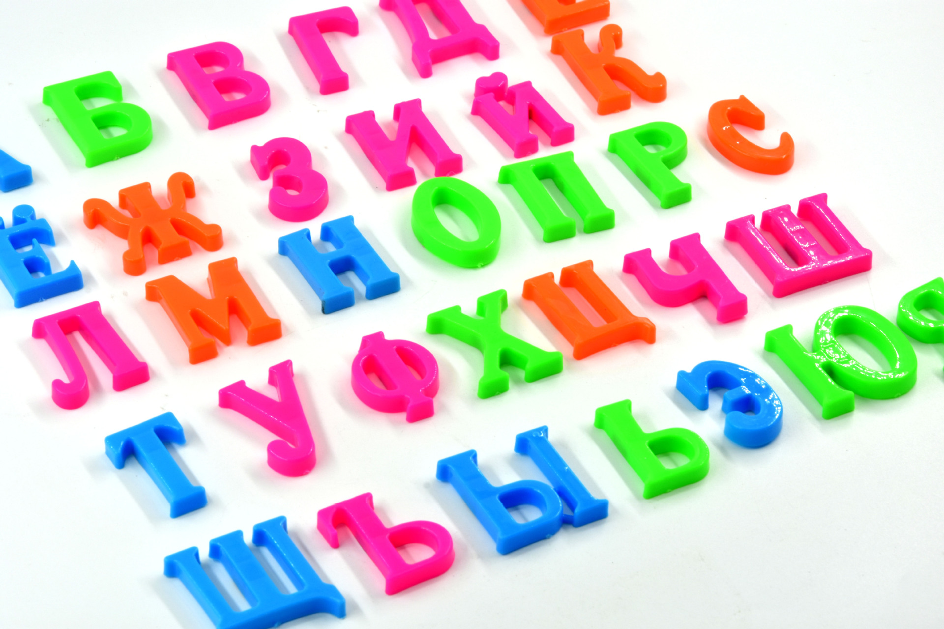 俄文大写字母冰箱贴宝宝早教彩色无毒无味婴幼儿早教磁贴玩具4cm