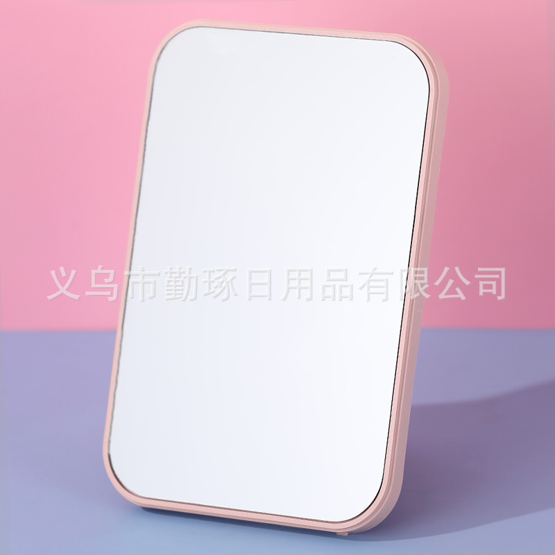 Creative Single-Sided Mirror Desktop Stand-up Desktop High Definition Vanity Mirror Dormitory Students Simple Wholesale Five-Color Makeup Mirror