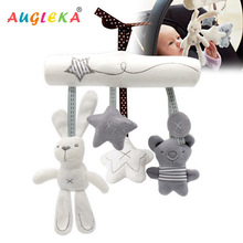 跨境 婴儿兔子车挂音乐床绕 安全座椅挂件毛绒玩具婴儿玩具车床挂