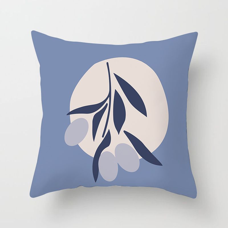 Blue Purple Geometric Nordic Style Pillow Ins Home Decoration B & B Inn Sofa Cushion Bedside Waist Back Cushion