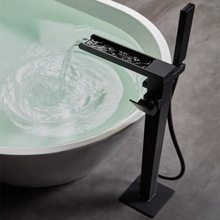 c8X全套全铜落地式浴缸水龙头花洒套装通用型浴室洗澡卫生间冷热