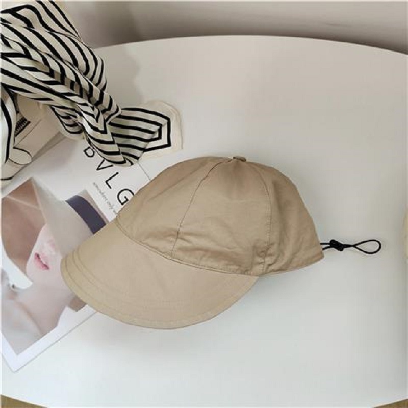 Zhao Lusi Same Sun Hat Children's Summer Korean Drawstring Lightweight UV Protection Sun-Proof Face Cover All-Matching Fisherman Hat