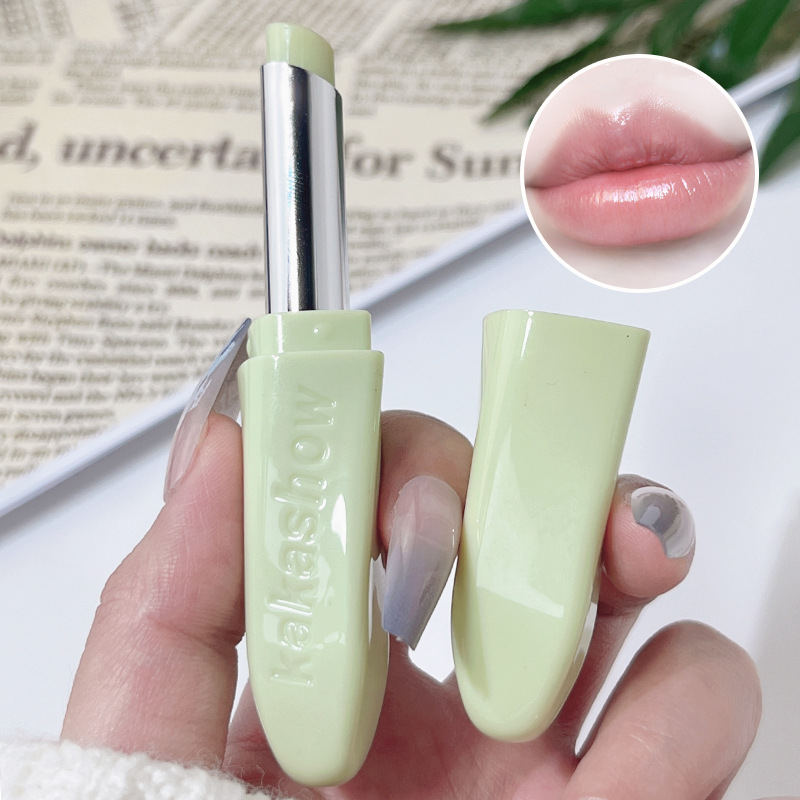 Kakashow Moisturizing Lip Balm Moisturizing and Nourishing Fade Lip Lines Anti-Chapping Green Apple Taste Brightening Lip Balm