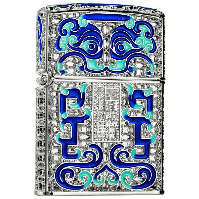 Chief Enamel Lighter Men's Special Chinese Style Gift Filigree Hollow Kerosene Lighter Gift