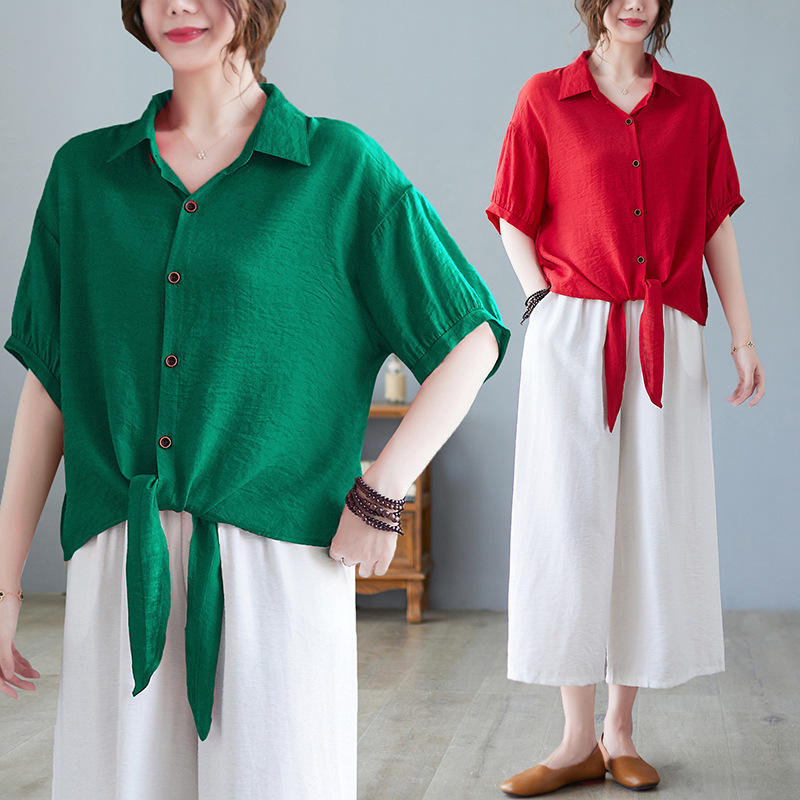 中年妈妈装时尚女套装夏装2022新款女士棉麻上衣亚麻休闲女装时髦