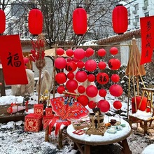 新年户外防水防晒布灯笼庭小院古风春节冬天围炉煮茶装饰中式布置