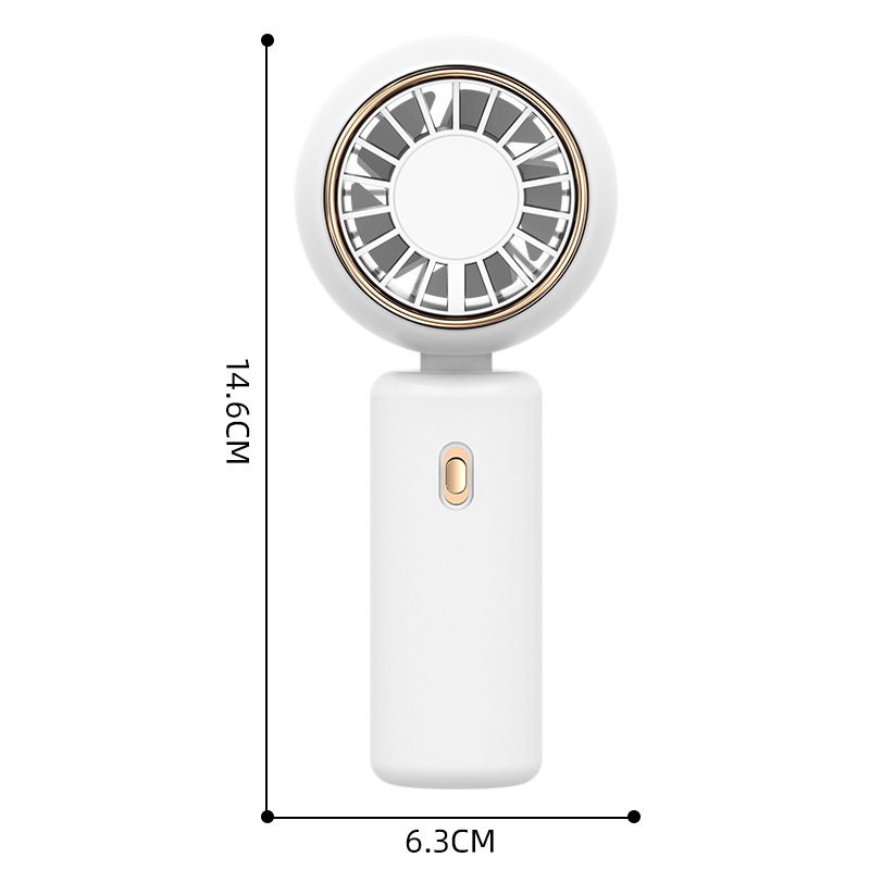 2023 Small Handheld Fan USB Rechargeable Mini Fan Cute Student Carry around Silent Desktop Fan