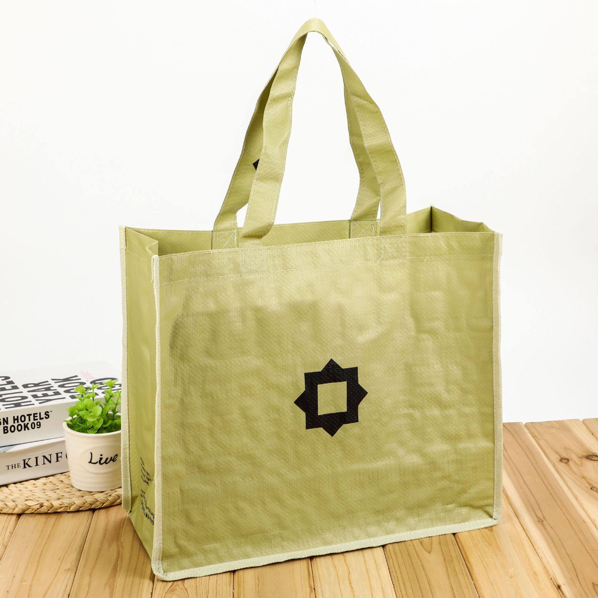 编织手提袋塑料覆膜编织袋彩印手提编织袋淋膜购物袋可印logo