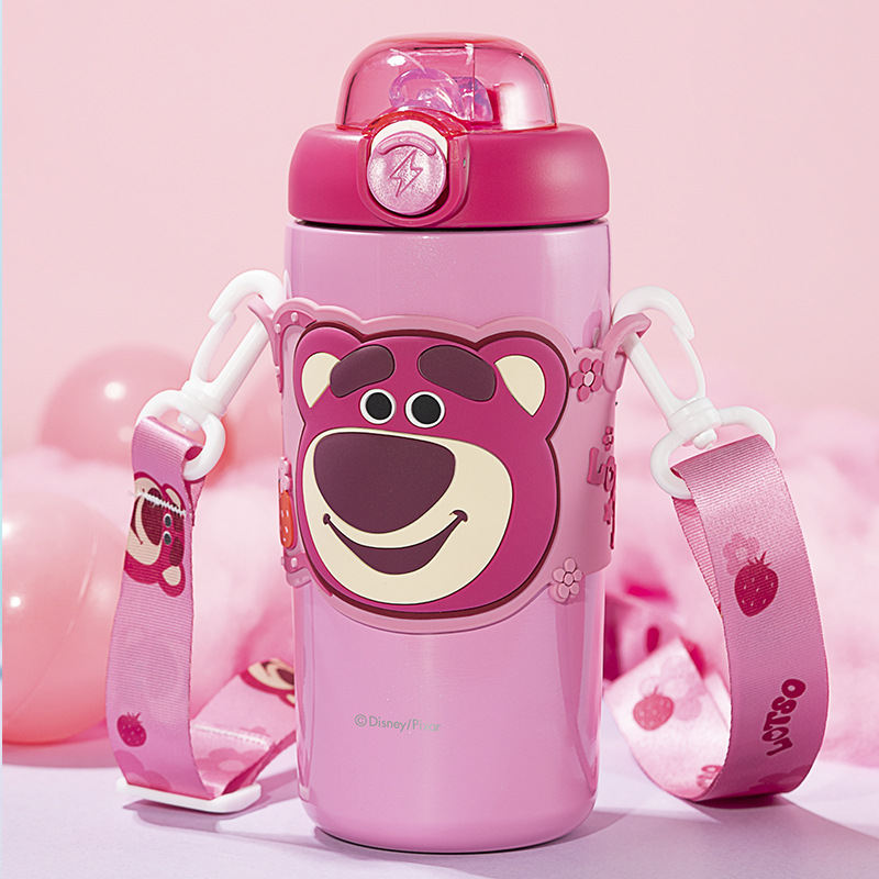 Sanliou Water Cup New Children 316 Thermos Cup Cup with Straw Strawberry Bear Kettle School Cute Stainless Steel