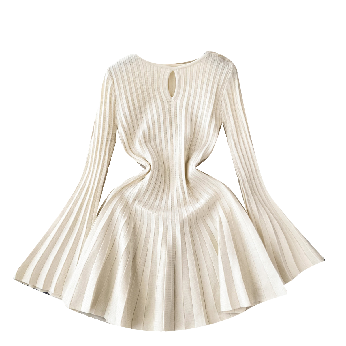 赫本风感针织连衣裙女秋冬御姐范气质约会短裙法式收腰毛衣裙