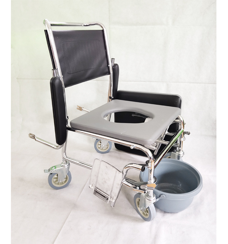 洗浴椅子沐浴椅浴室车洗澡凳轮椅带便盆老人移位器卧床马桶坐便椅