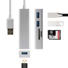 USB hub扩展坞适用平板笔记本USB3.0分线器拓展坞SD卡/TF卡读卡器