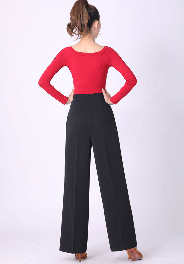 摩登舞裤高腰广场舞裤子伦巴舞服装拉丁舞服国标舞练功服交谊舞裤