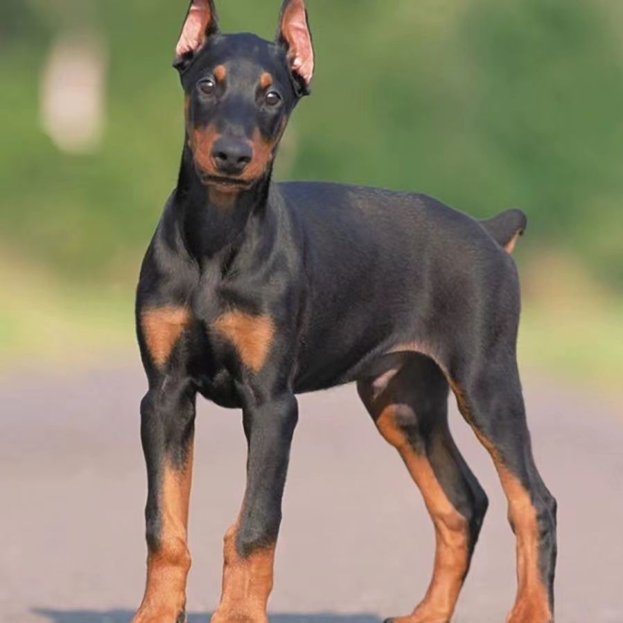 精品杜宾犬活体幼犬纯种棕色黑色杜宾宠物狗机敏勇敢杜宾大型犬
