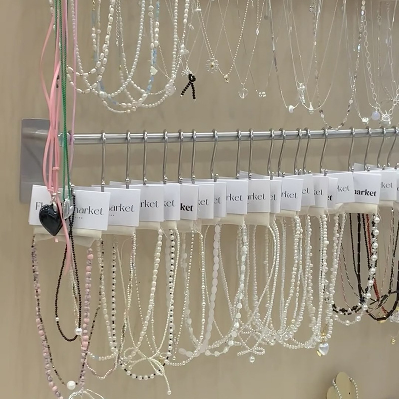 shijia pearl french style bow beaded necklace for women 2024 new light luxury temperament high sense clavicle chain neck chain