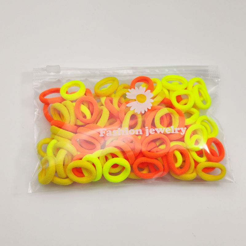 Small Children's Hair Band Does Not Hurt Hair Rubber Bands Seamless Hairband Baby Towel Hair Band Rubber Band Color about 100 Pieces