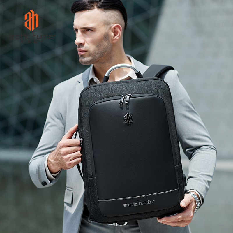 Cross-Border New Arrival Business Computer Bag Men's Backpack Hand Holding Dual-Use Bag Oxford Cloth Waterproof Backpack for Men