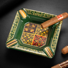 茄龙雪茄烟灰缸大口径陶瓷家用客厅装饰办公桌面摆件CLG-23HH2