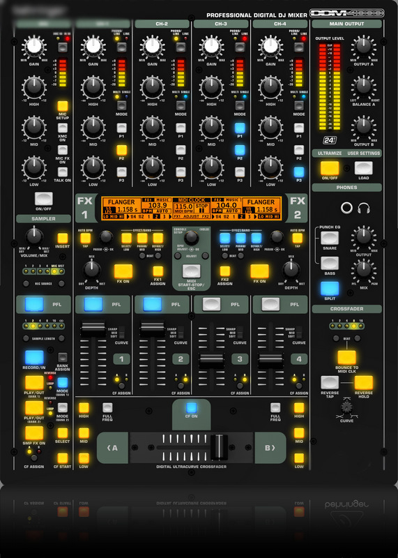 behringer/百灵达 ddm4000 专业5通道数字dj混音器舞台演出户外