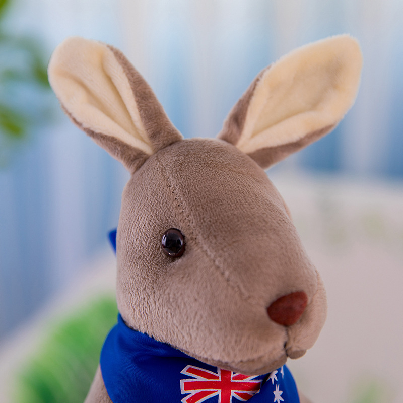 可爱澳大利亚袋鼠毛绒玩具母子袋鼠玩偶布娃娃亲子礼物批发加logo