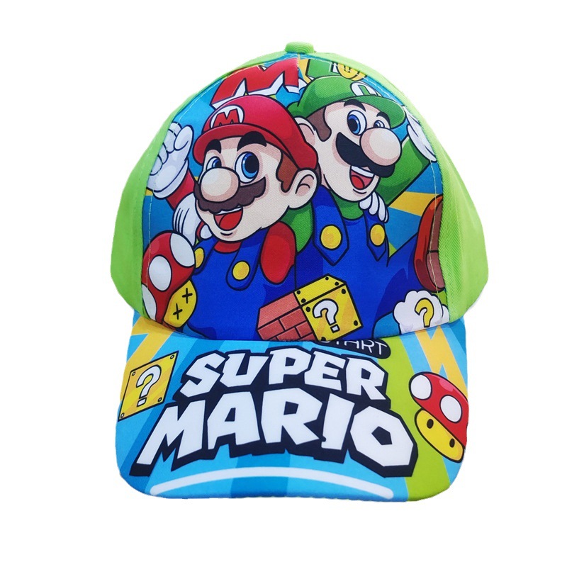 Super Mary Mario Cartoon Printing Children's Baseball Cap Children's Sun Hat Mario Bros Peaked Cap