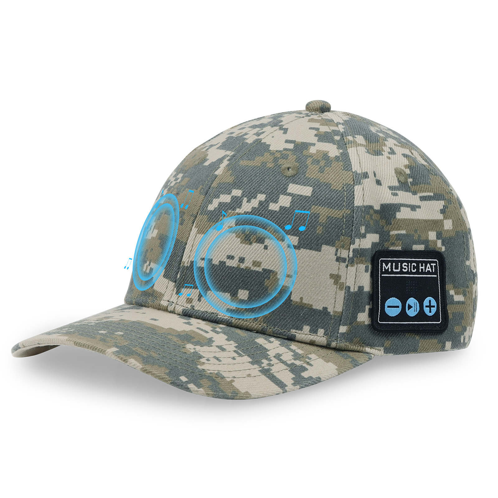 2023 Cross-Border New Arrival Bluetooth Headset Music Hat Outdoor Music Creative Hip-Hop Cap Baseball Cap with Audio